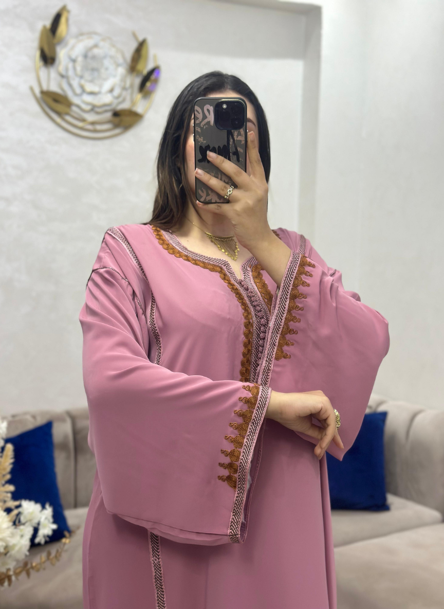 (CF6) قفطان كريب أناقة ملكية هماوية