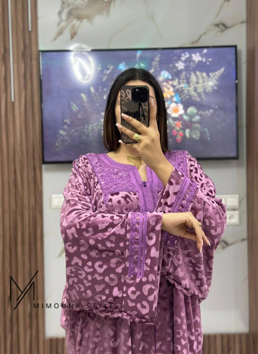 (CF5) قفطان مبرة محفرة  أناقة ملكية هماوية