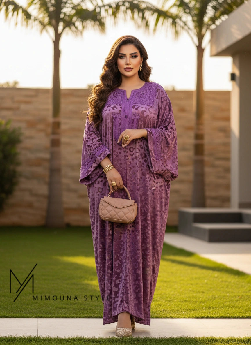 (CF5) قفطان مبرة محفرة  أناقة ملكية هماوية