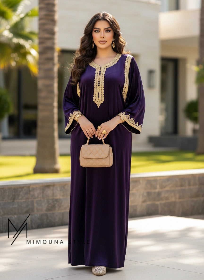 (CF2) قفطان موبرة  أناقة ملكية