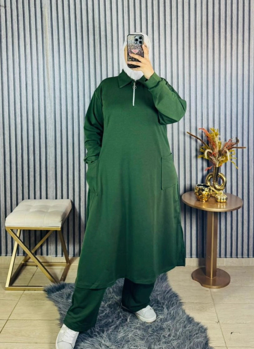 سورفيت تصميم تركي 🇹🇷 – محتشمة و انيقة (سورفيت + عطر هدية)