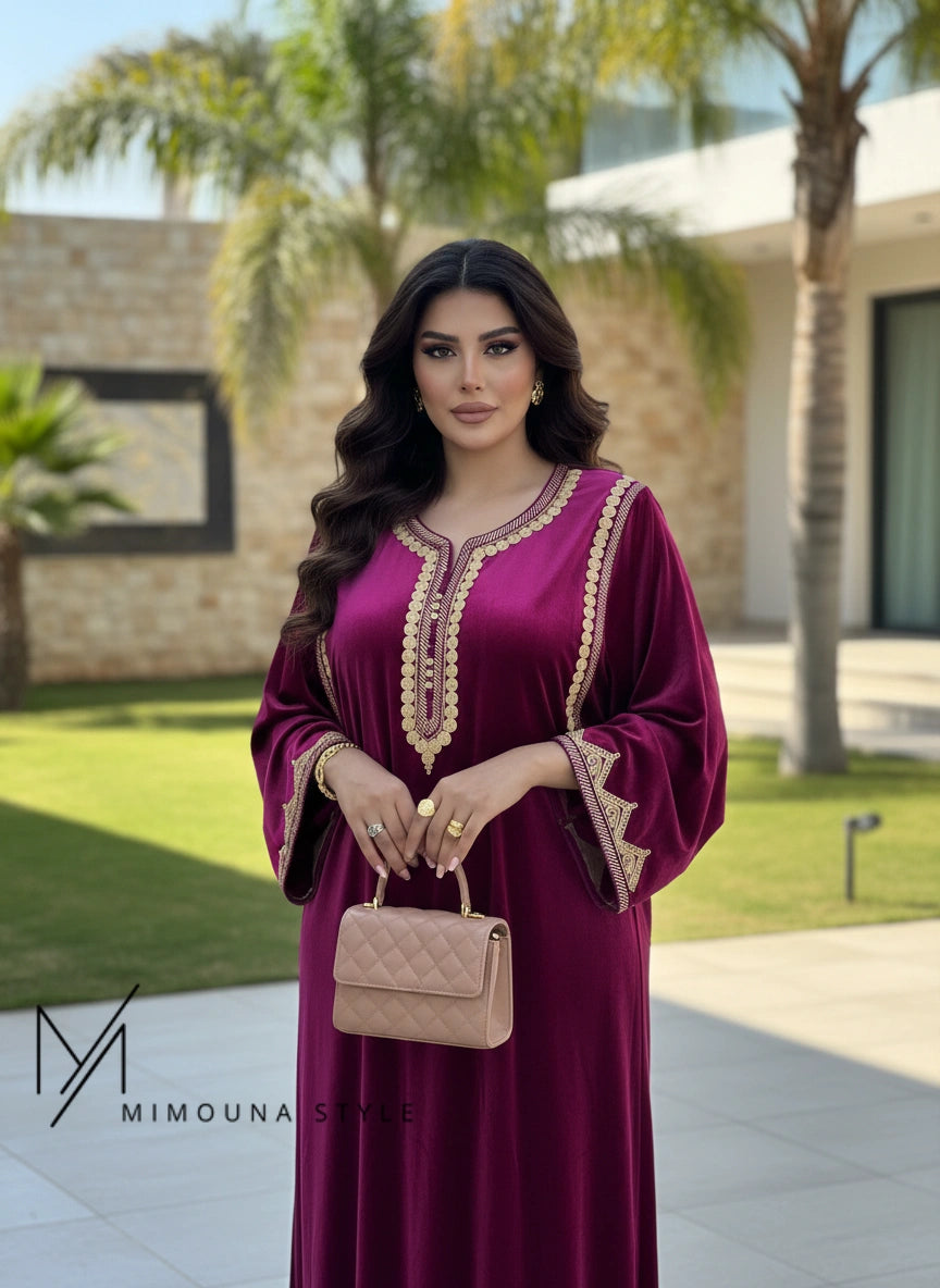 (CF2) قفطان موبرة  أناقة ملكية