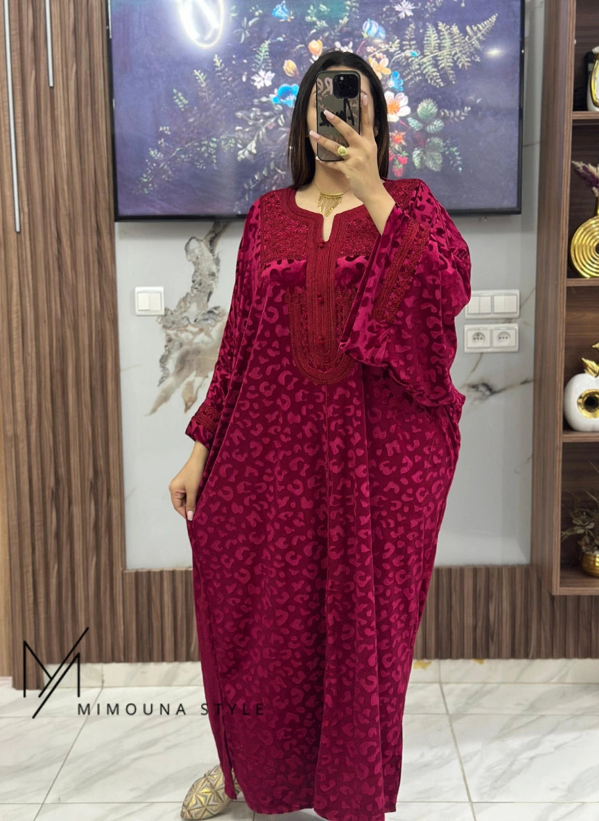 (CF5) قفطان مبرة محفرة  أناقة ملكية هماوية