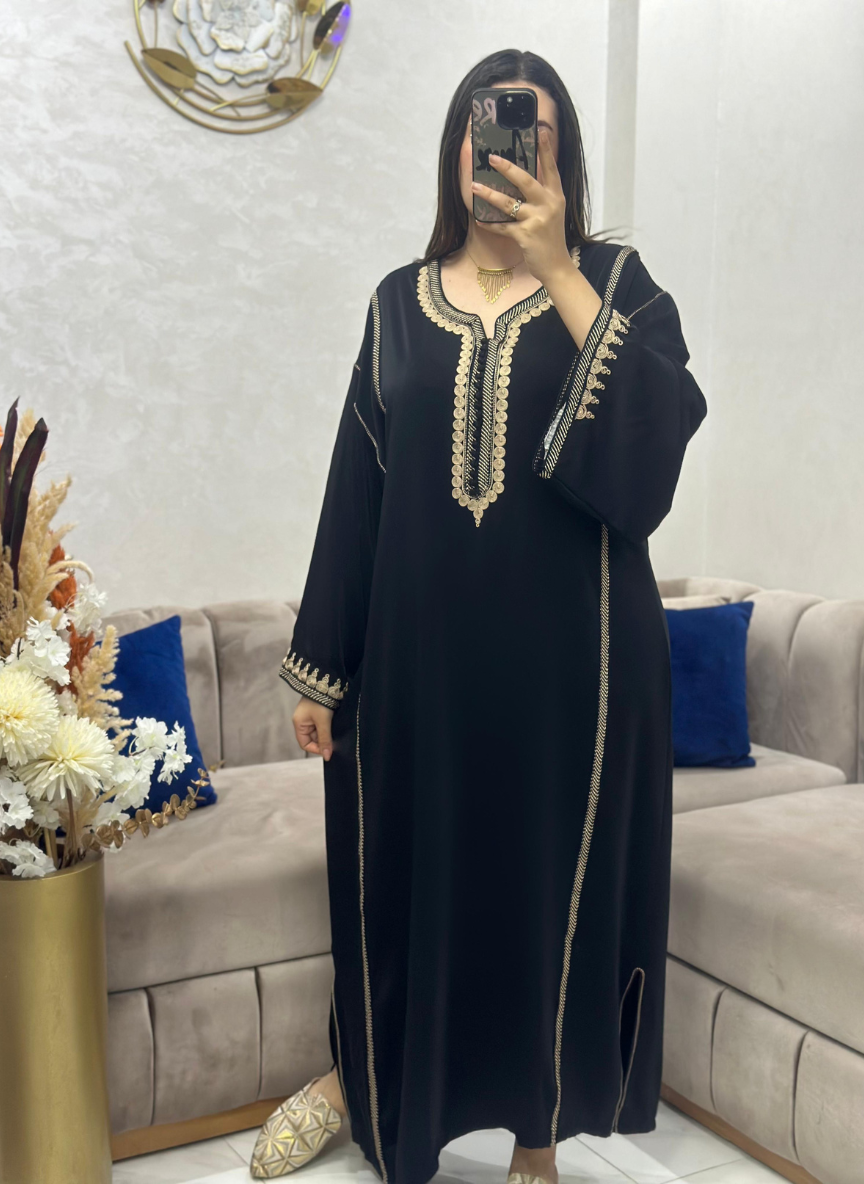 (CF6) قفطان كريب أناقة ملكية هماوية