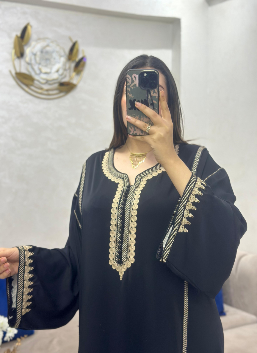 (CF6) قفطان كريب أناقة ملكية هماوية