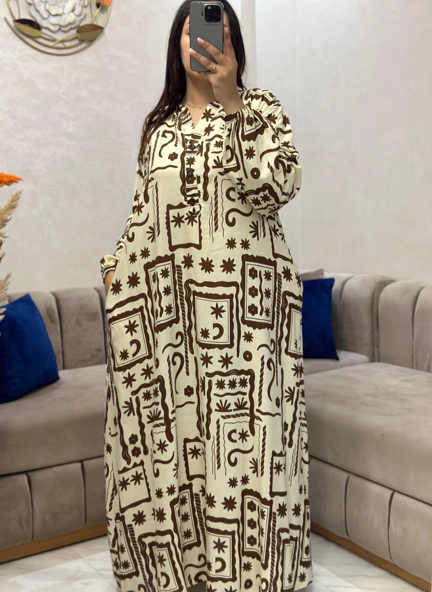 Robe en lin chic et elegante R1