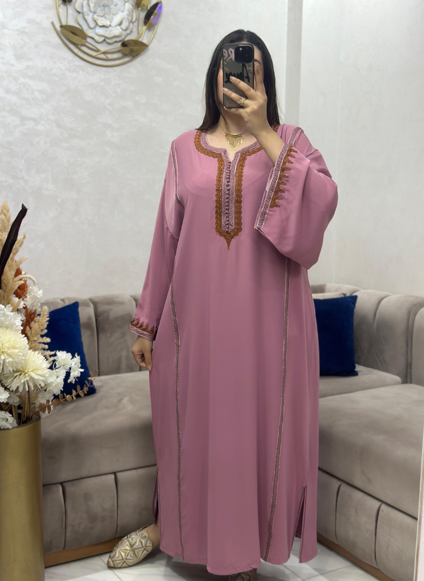 (CF6) قفطان كريب أناقة ملكية هماوية