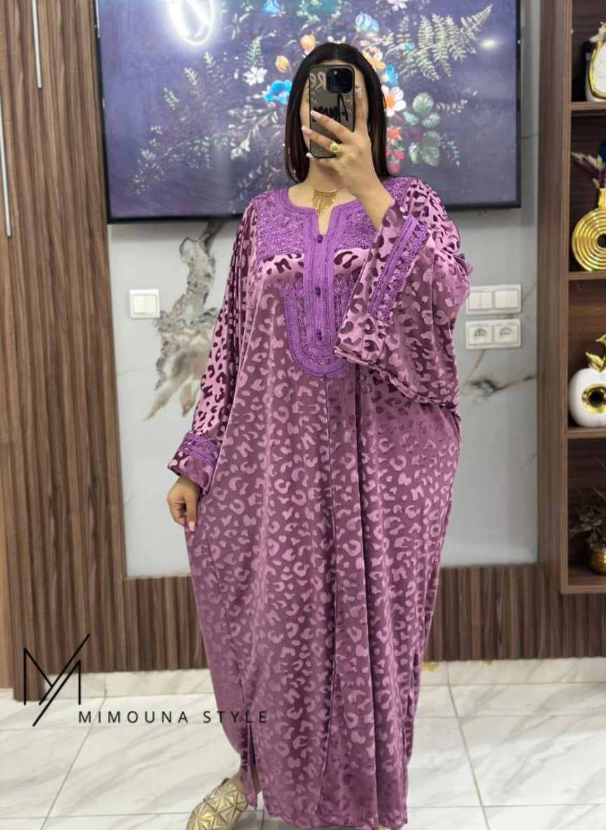 (CF5) قفطان مبرة محفرة  أناقة ملكية هماوية