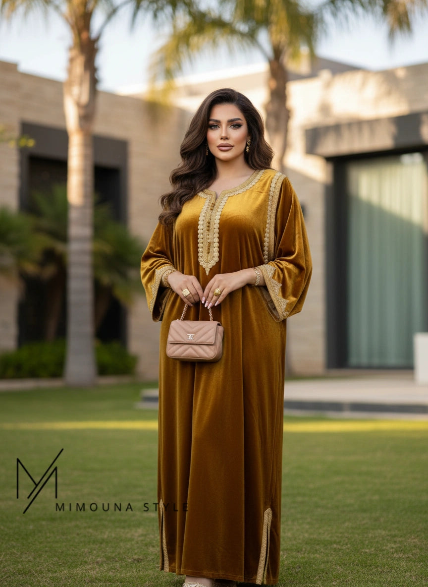 (CF2) قفطان موبرة  أناقة ملكية