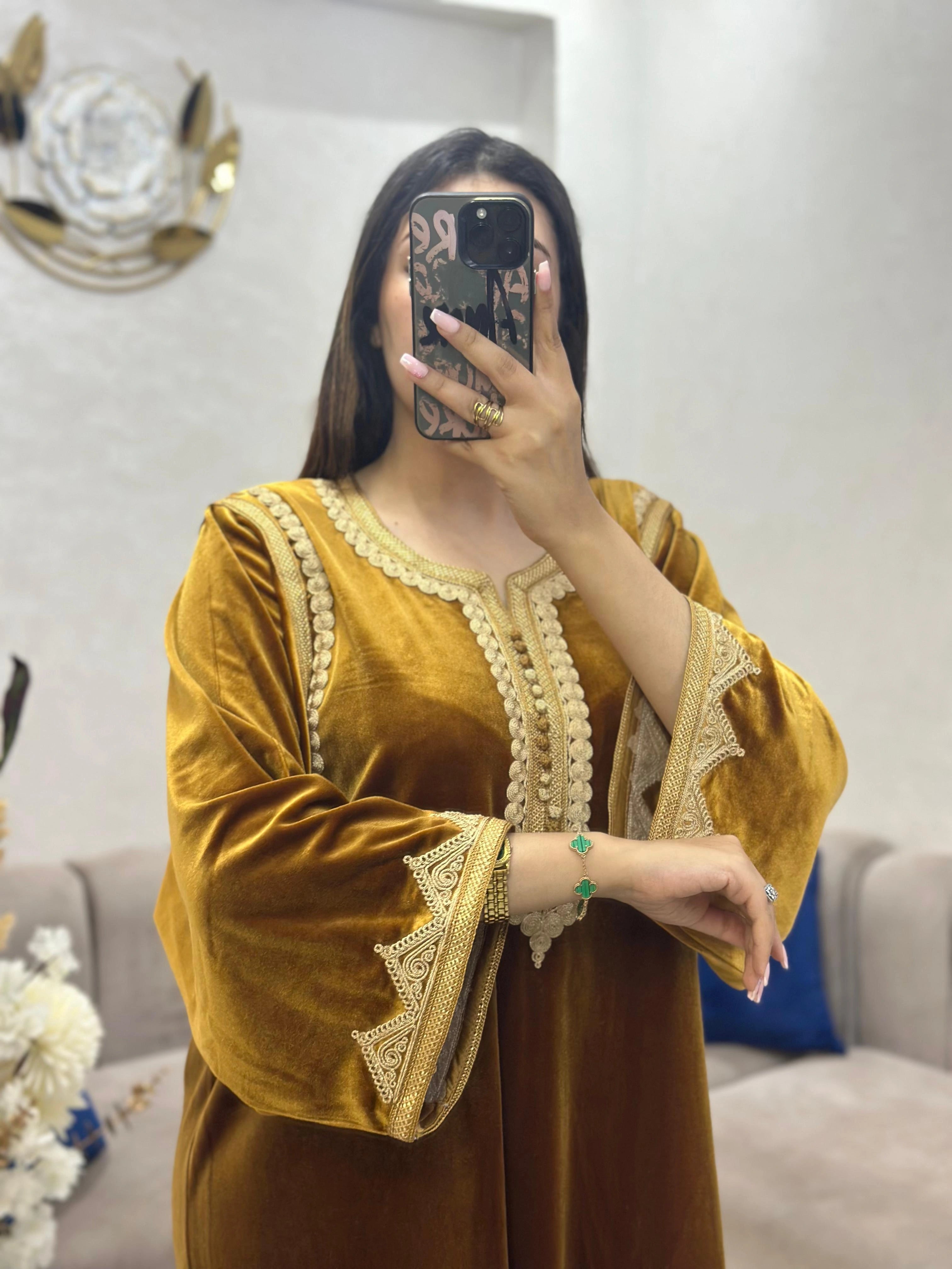 (CF2) قفطان موبرة  أناقة ملكية