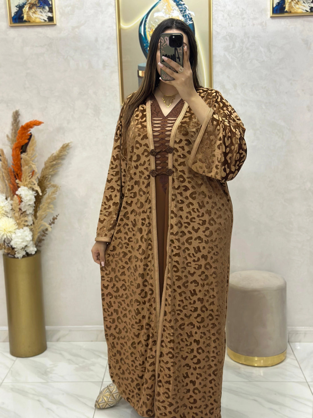 قفطان كريب و كيمونو موبرة محفرة " P2"