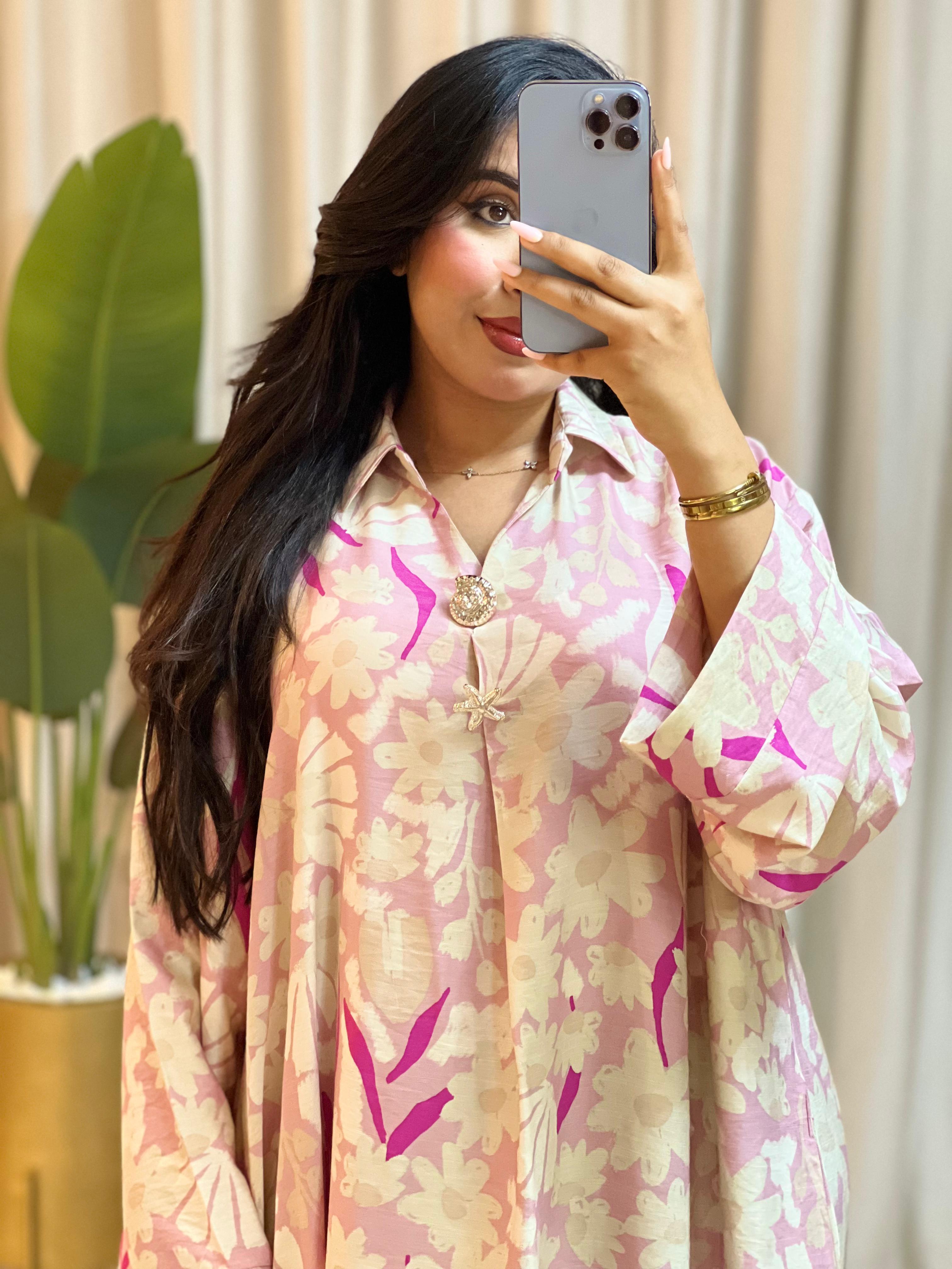 إطلالة صيفية راقية ☀️ | Robe Longue Fleurie🌼