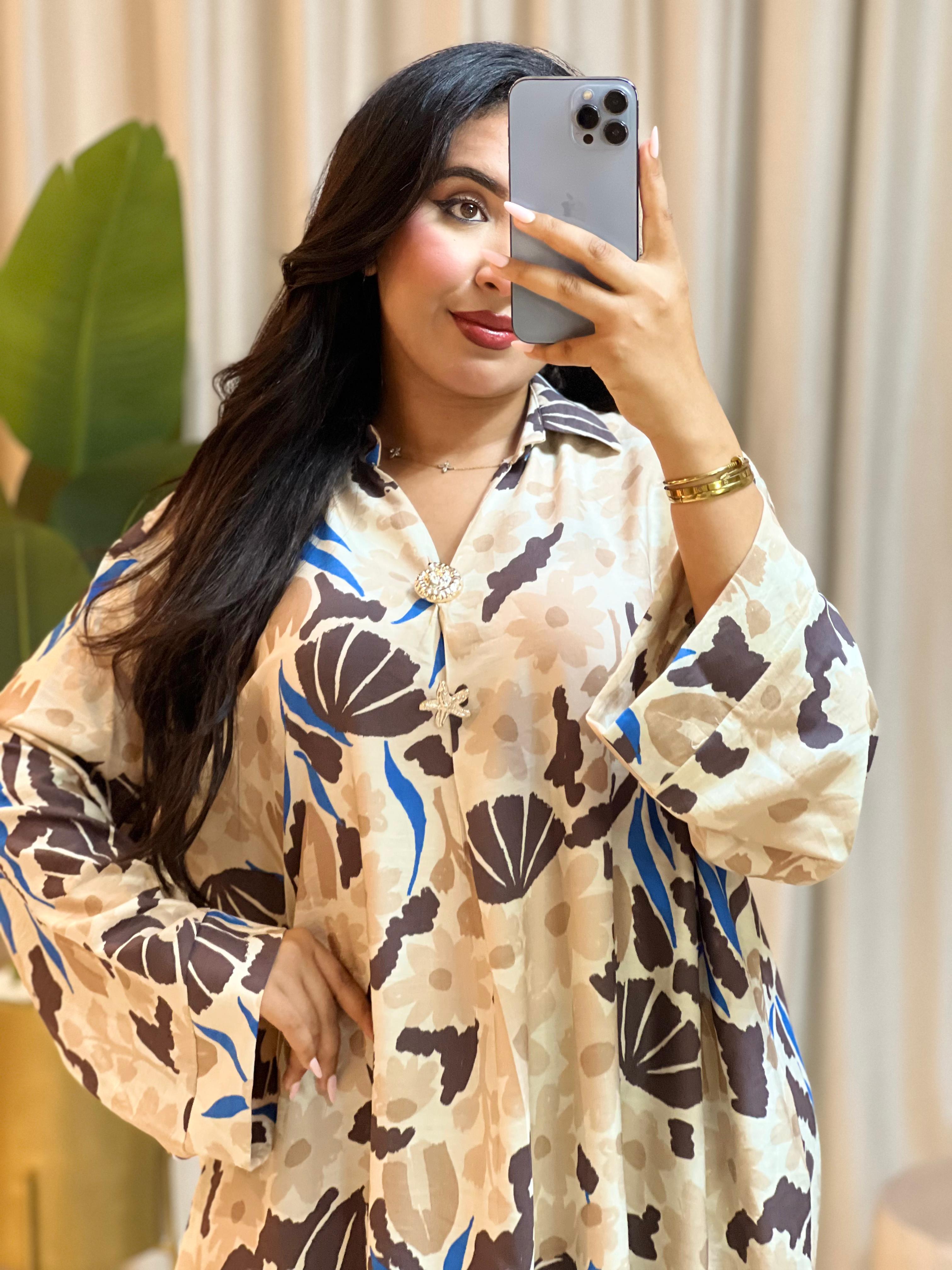 إطلالة صيفية راقية ☀️ | Robe Longue Fleurie🌼