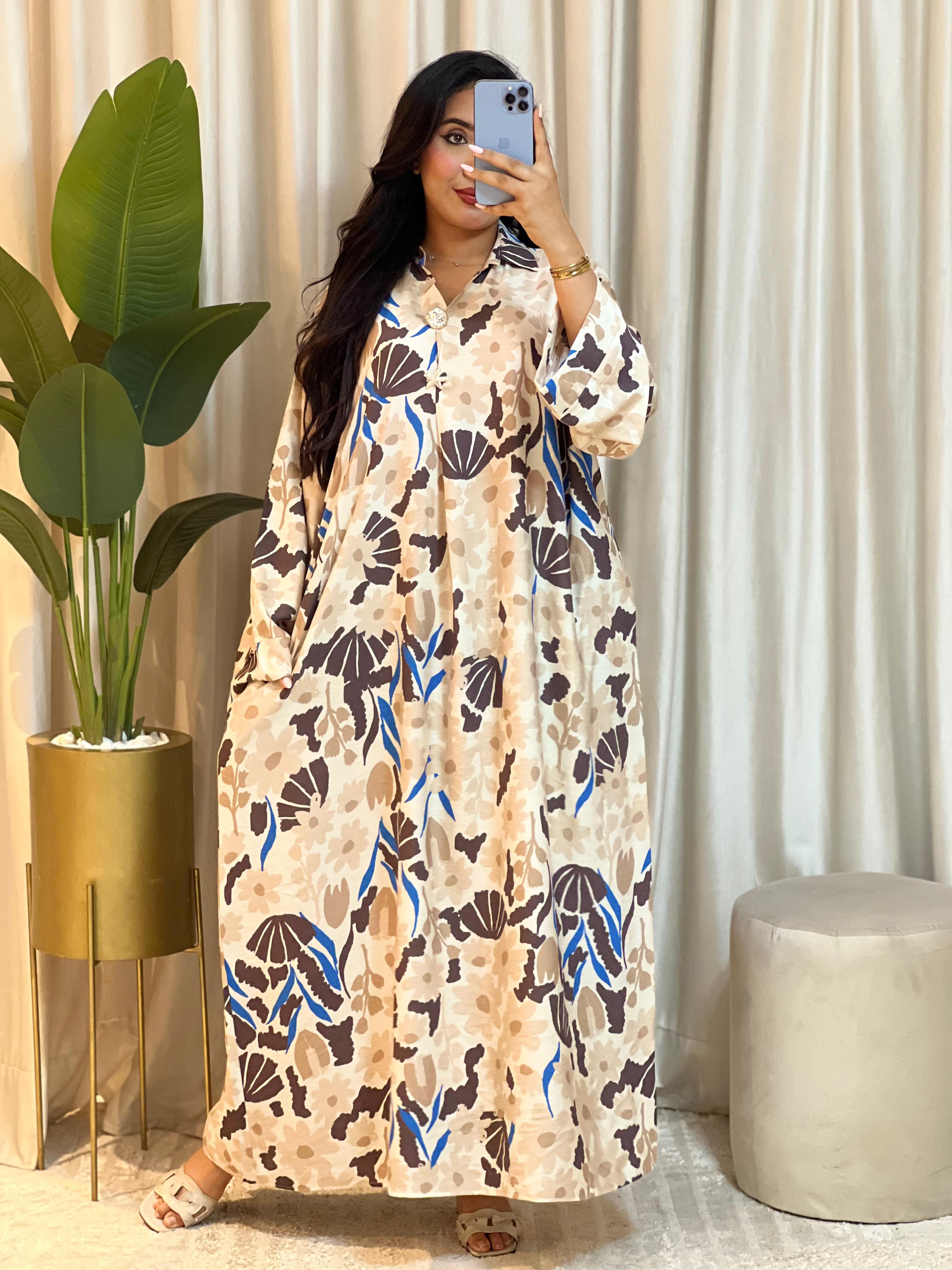 إطلالة صيفية راقية ☀️ | Robe Longue Fleurie🌼