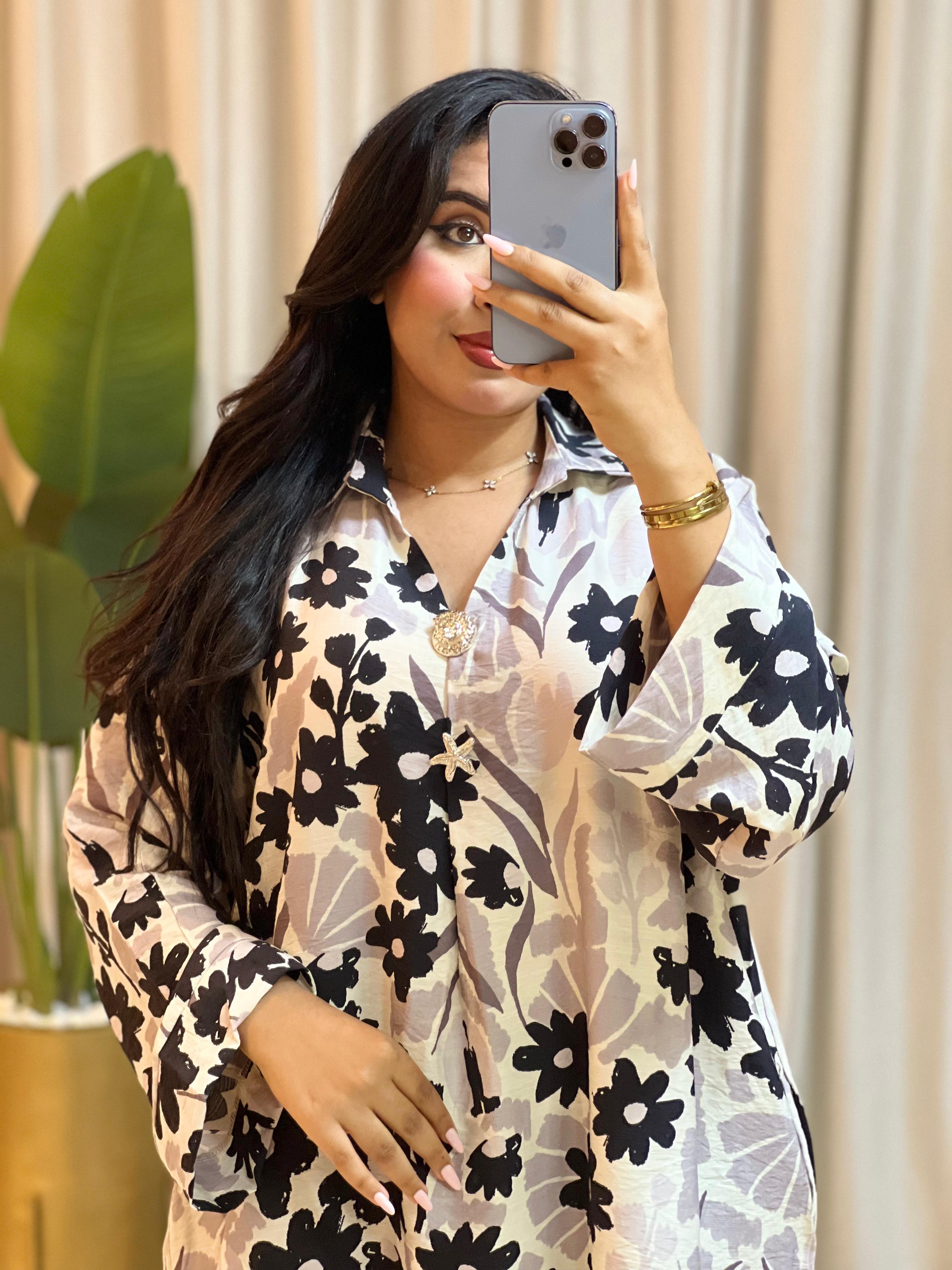 إطلالة صيفية راقية ☀️ | Robe Longue Fleurie🌼