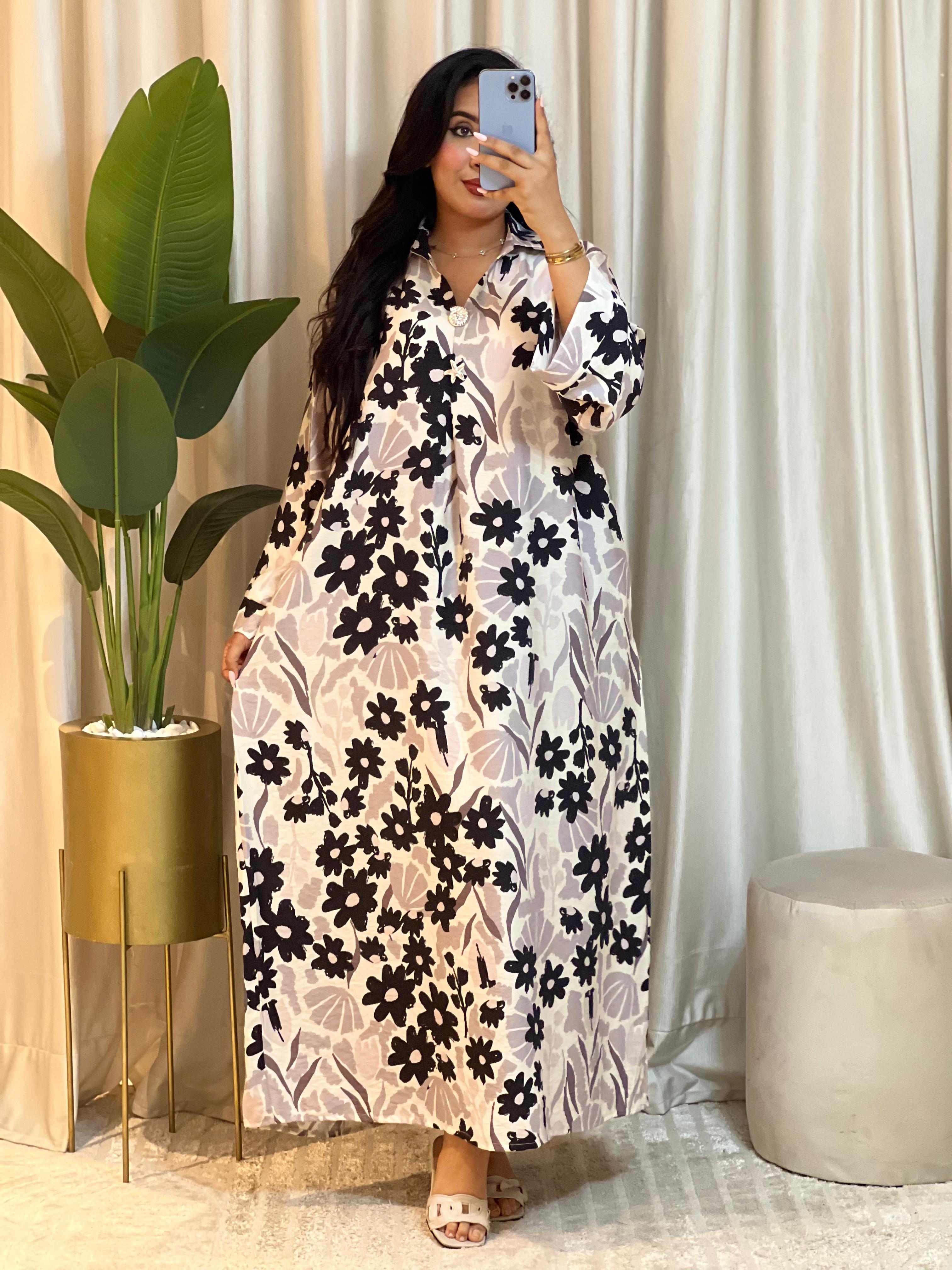 إطلالة صيفية راقية ☀️ | Robe Longue Fleurie🌼