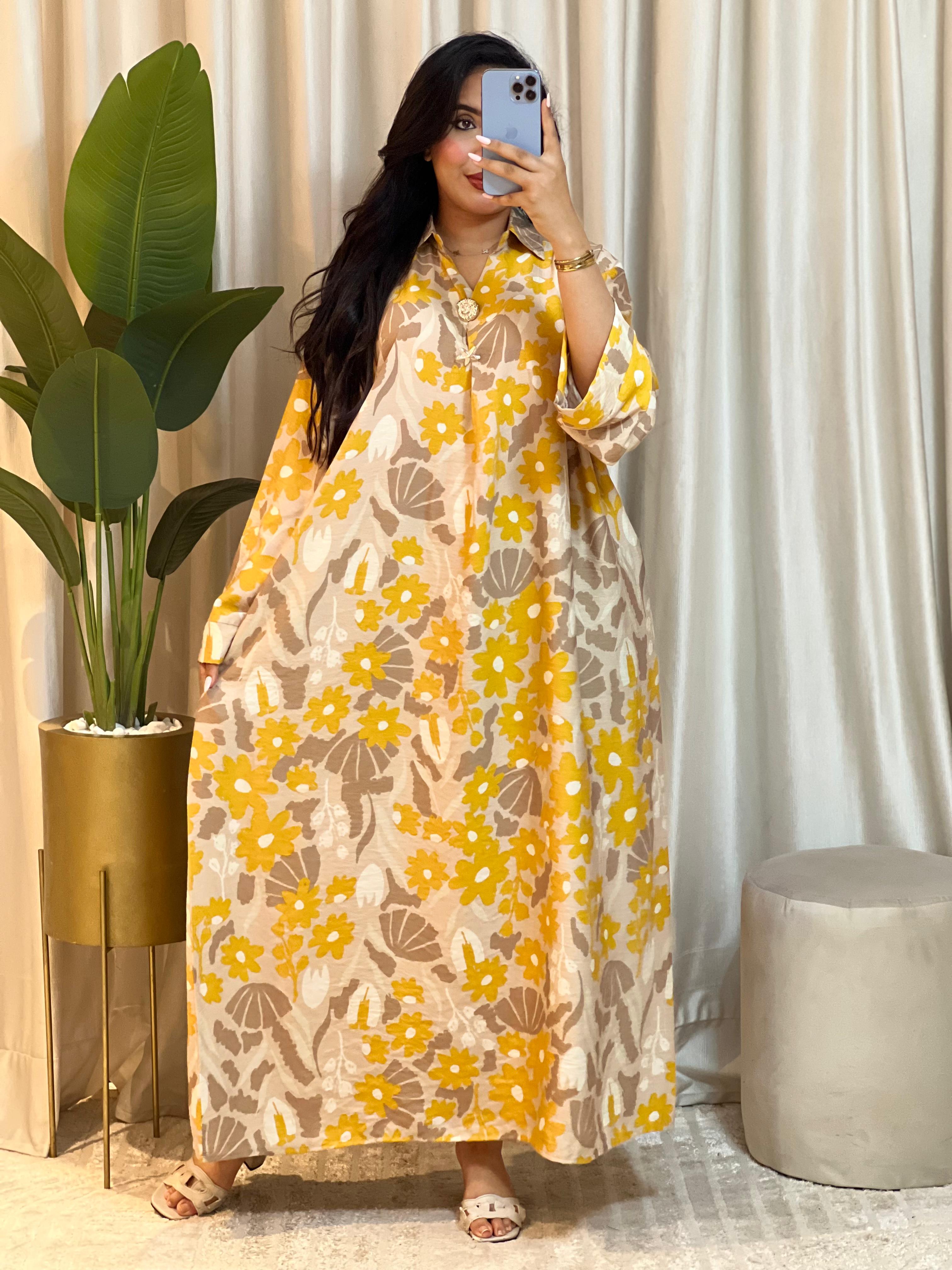 إطلالة صيفية راقية ☀️ | Robe Longue Fleurie🌼