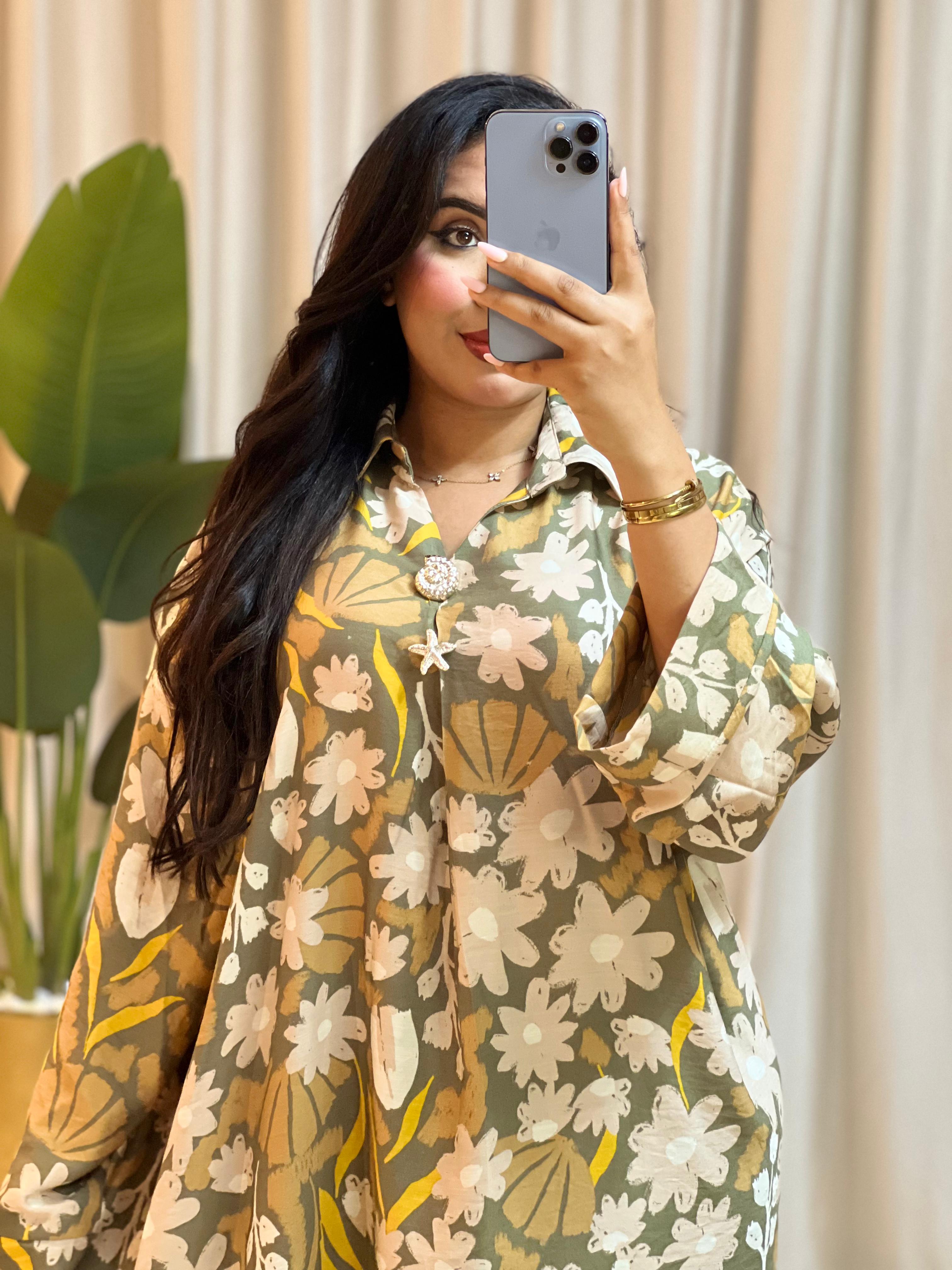 إطلالة صيفية راقية ☀️ | Robe Longue Fleurie🌼