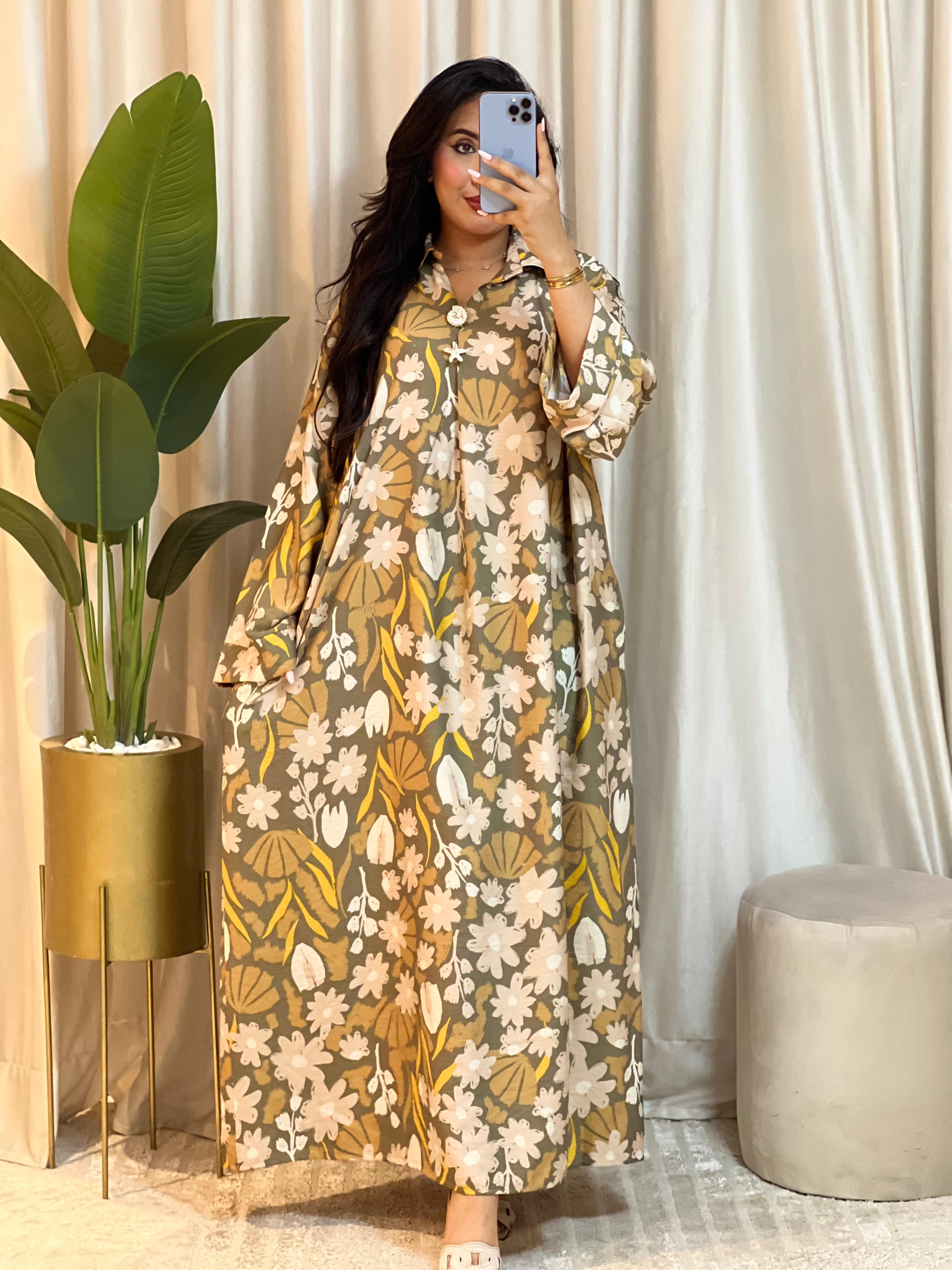 إطلالة صيفية راقية ☀️ | Robe Longue Fleurie🌼