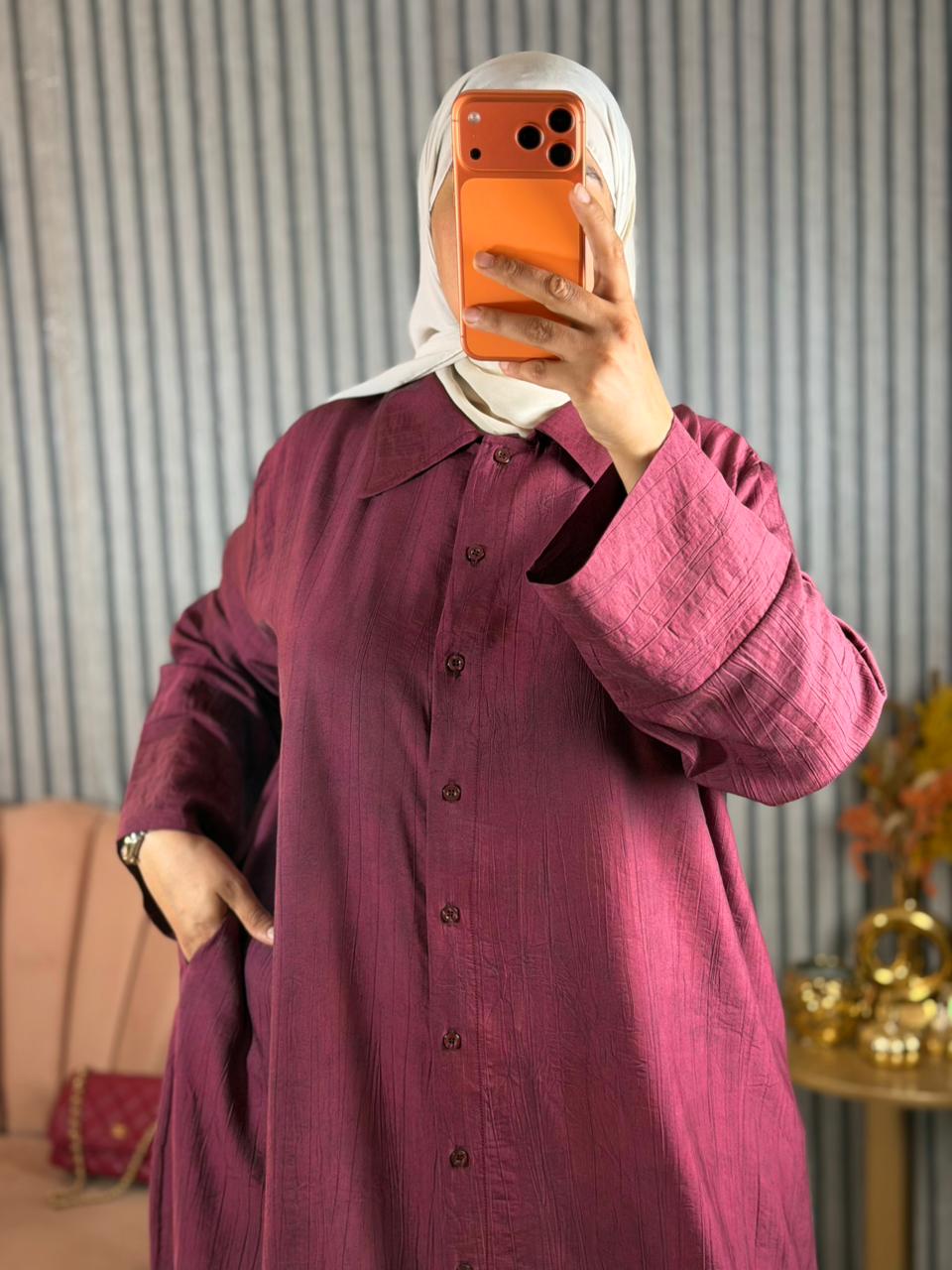 Robe Chemise Oversize Élégante R2