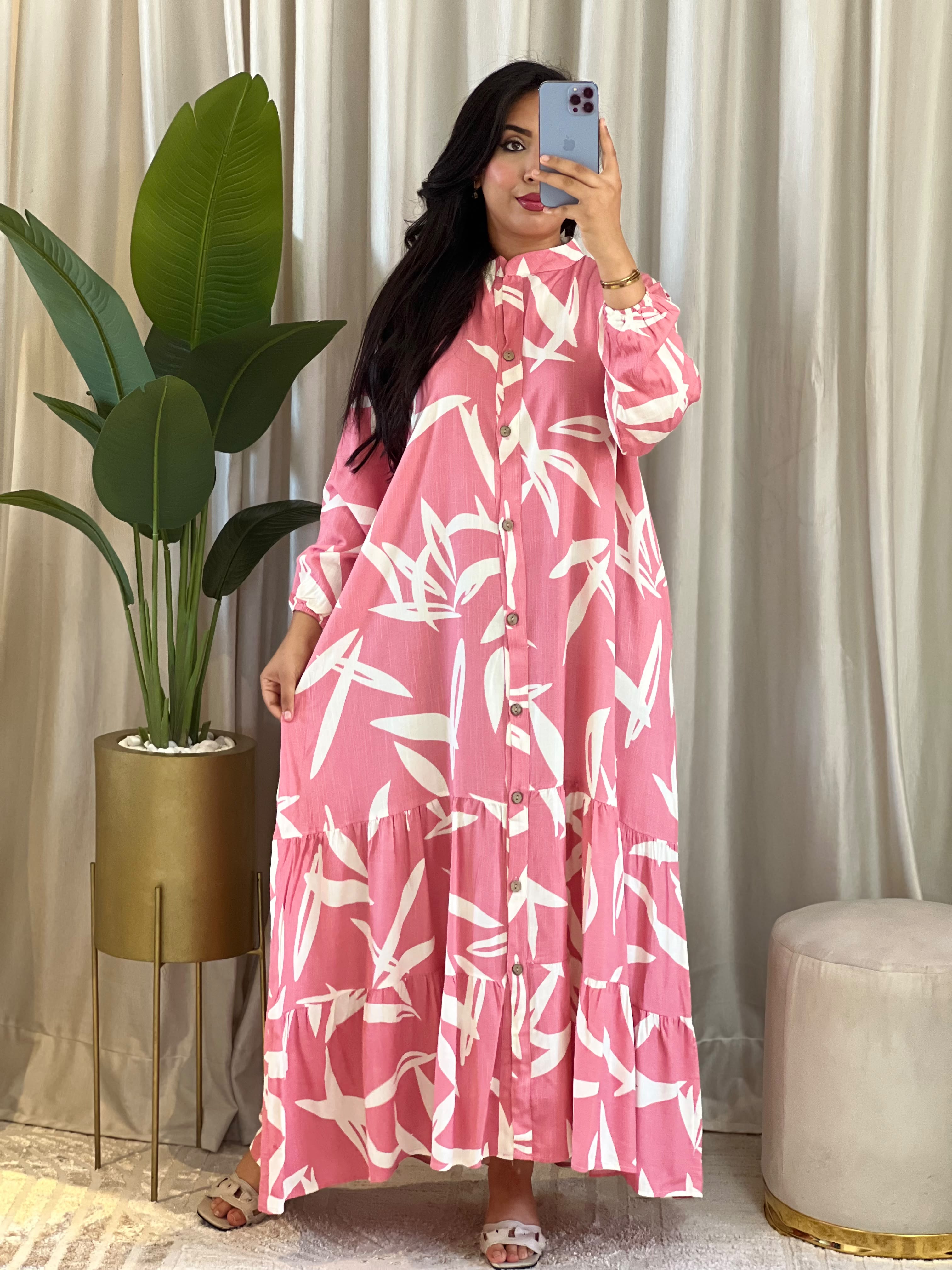 Robe en lin avec Ceinture H2