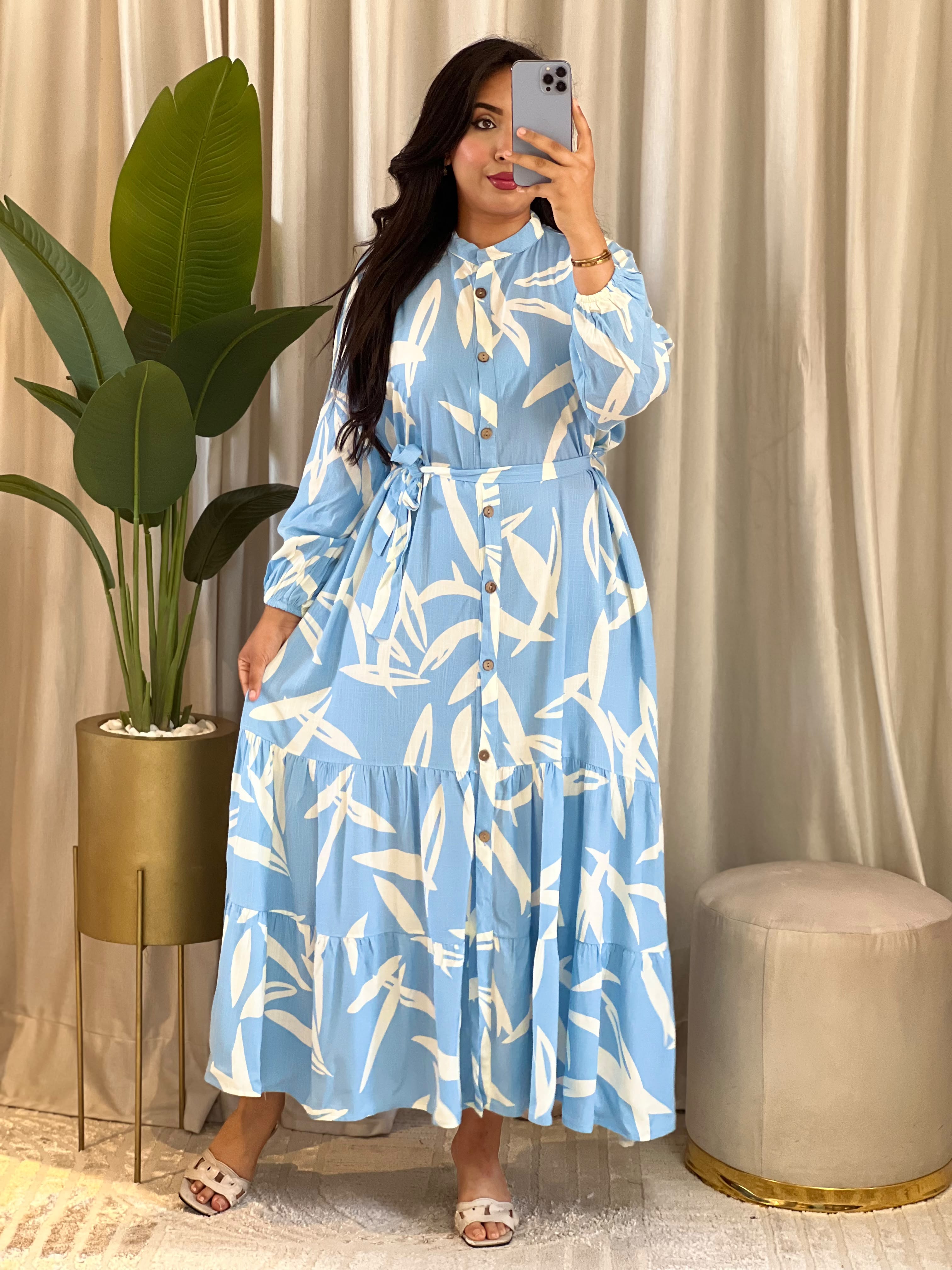Robe en lin avec Ceinture H2