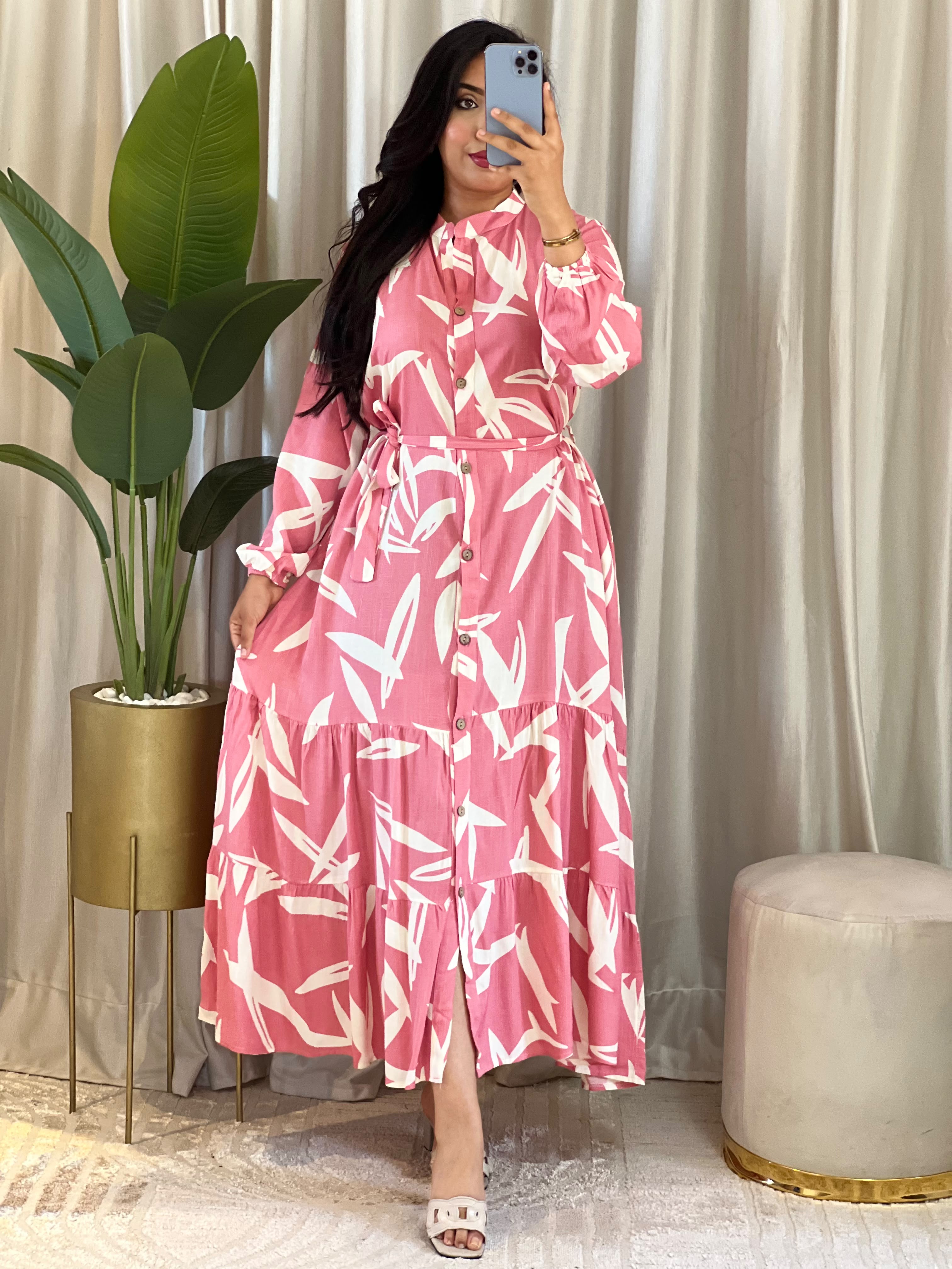 Robe en lin avec Ceinture H2