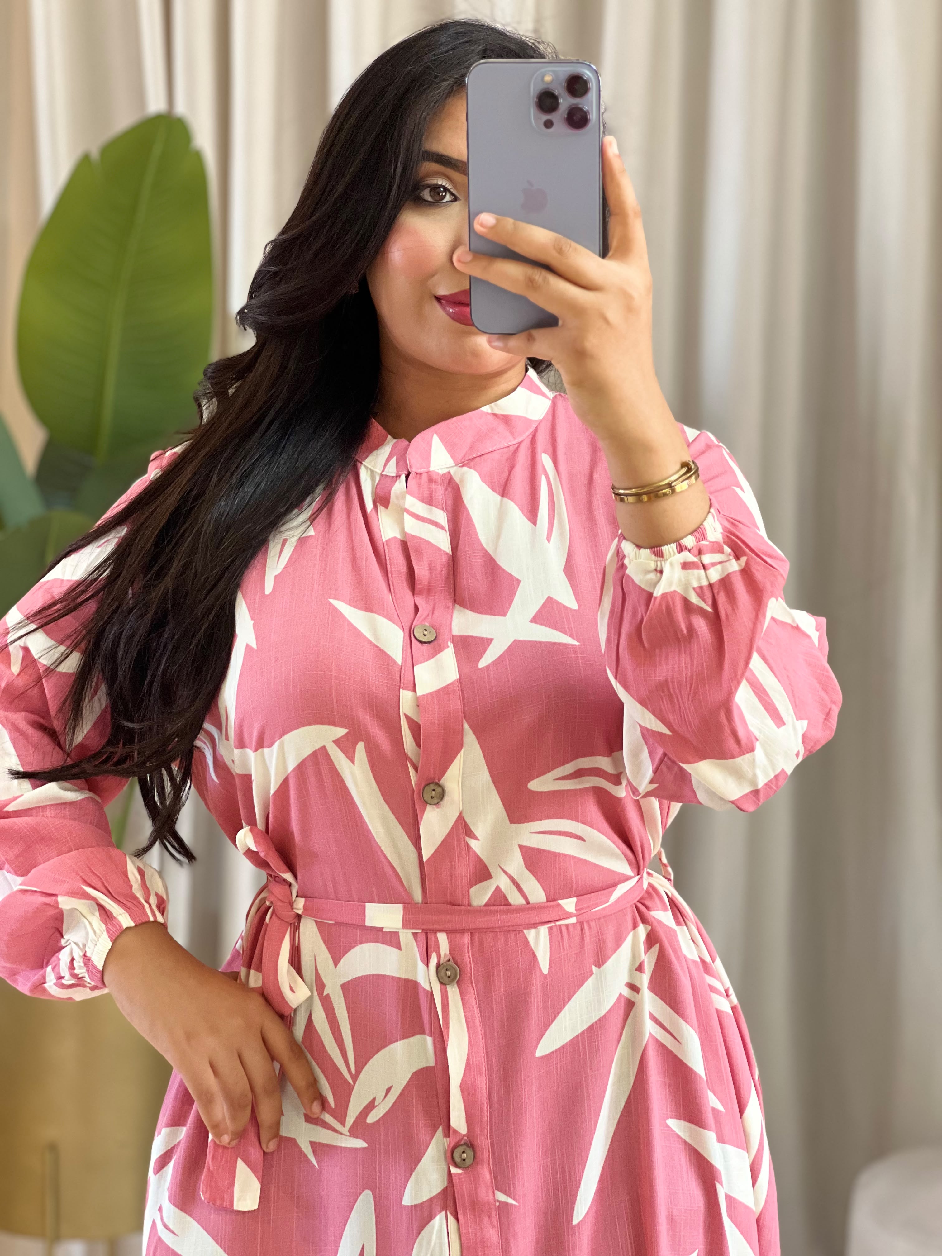 Robe en lin avec Ceinture H2