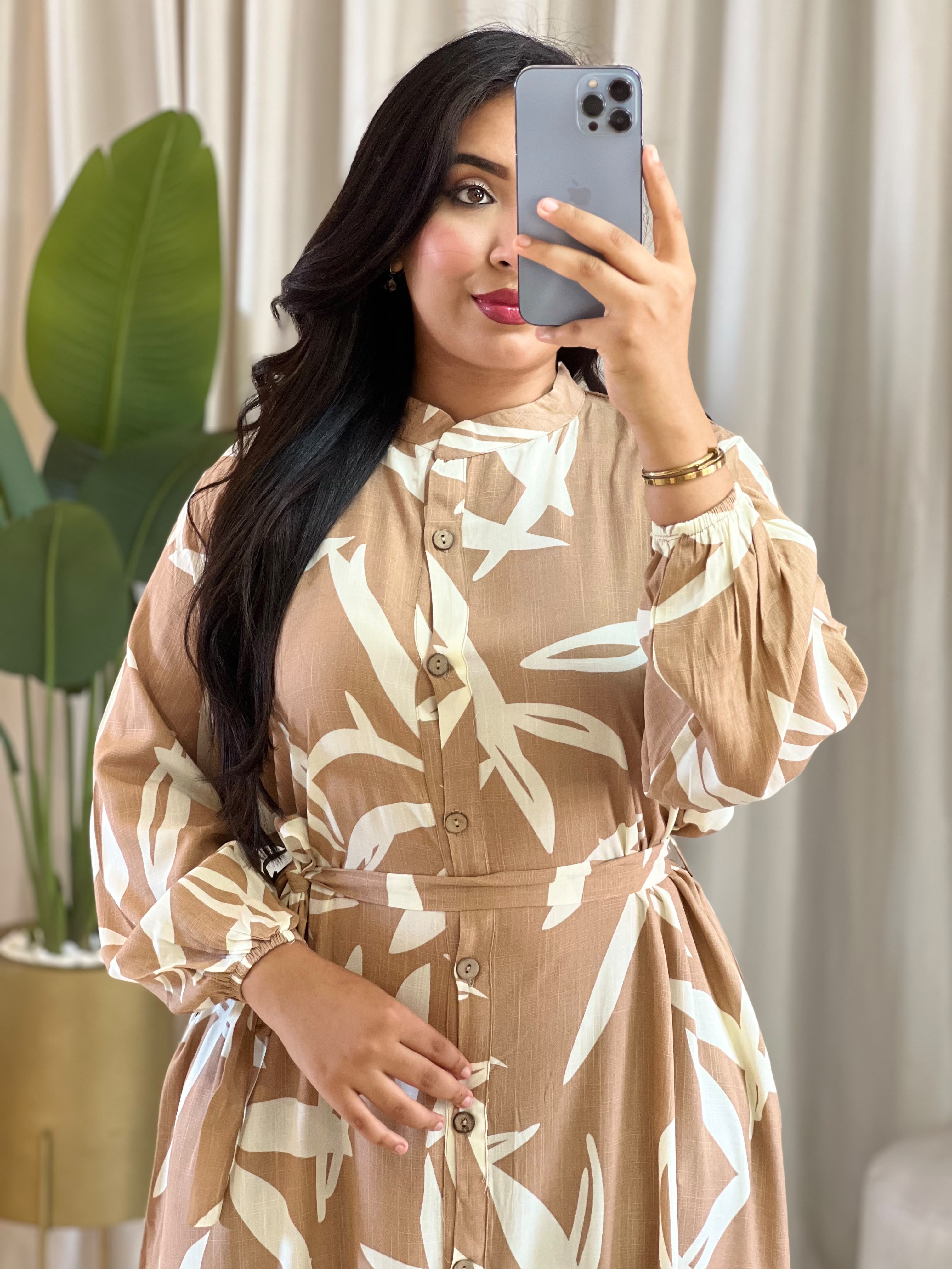 Robe en lin avec Ceinture H2