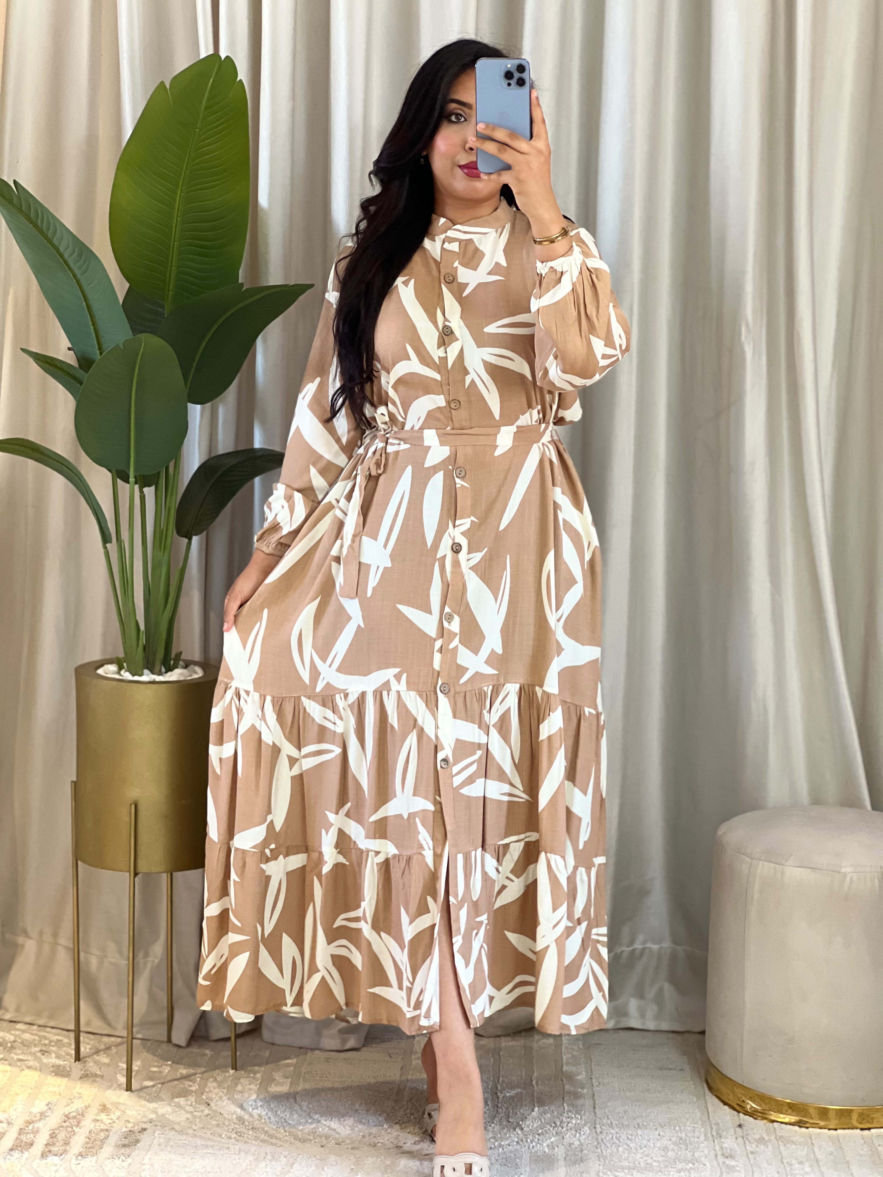 Robe en lin avec Ceinture H2