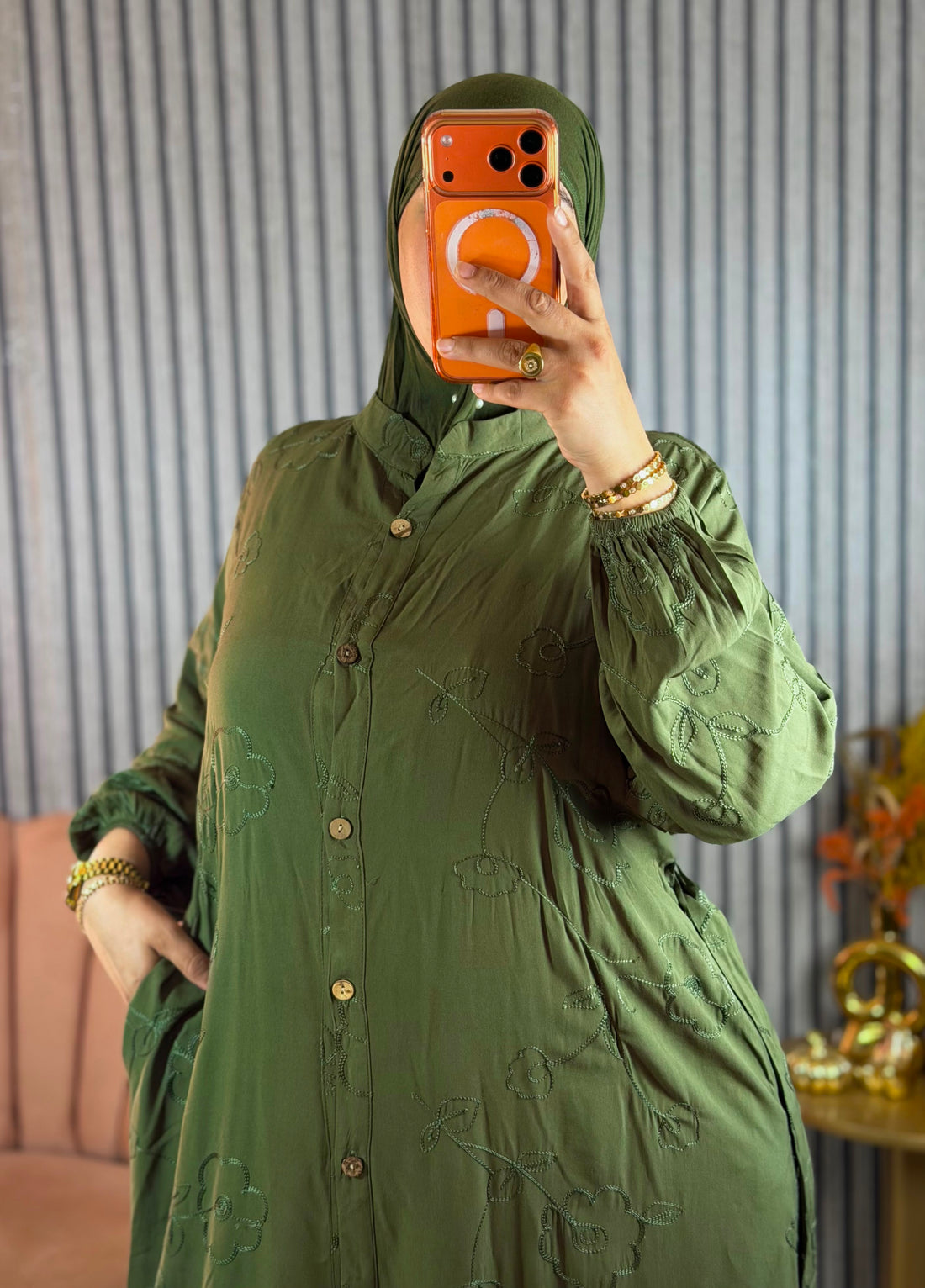 Robe Brodée avec Ceinture H1 ll