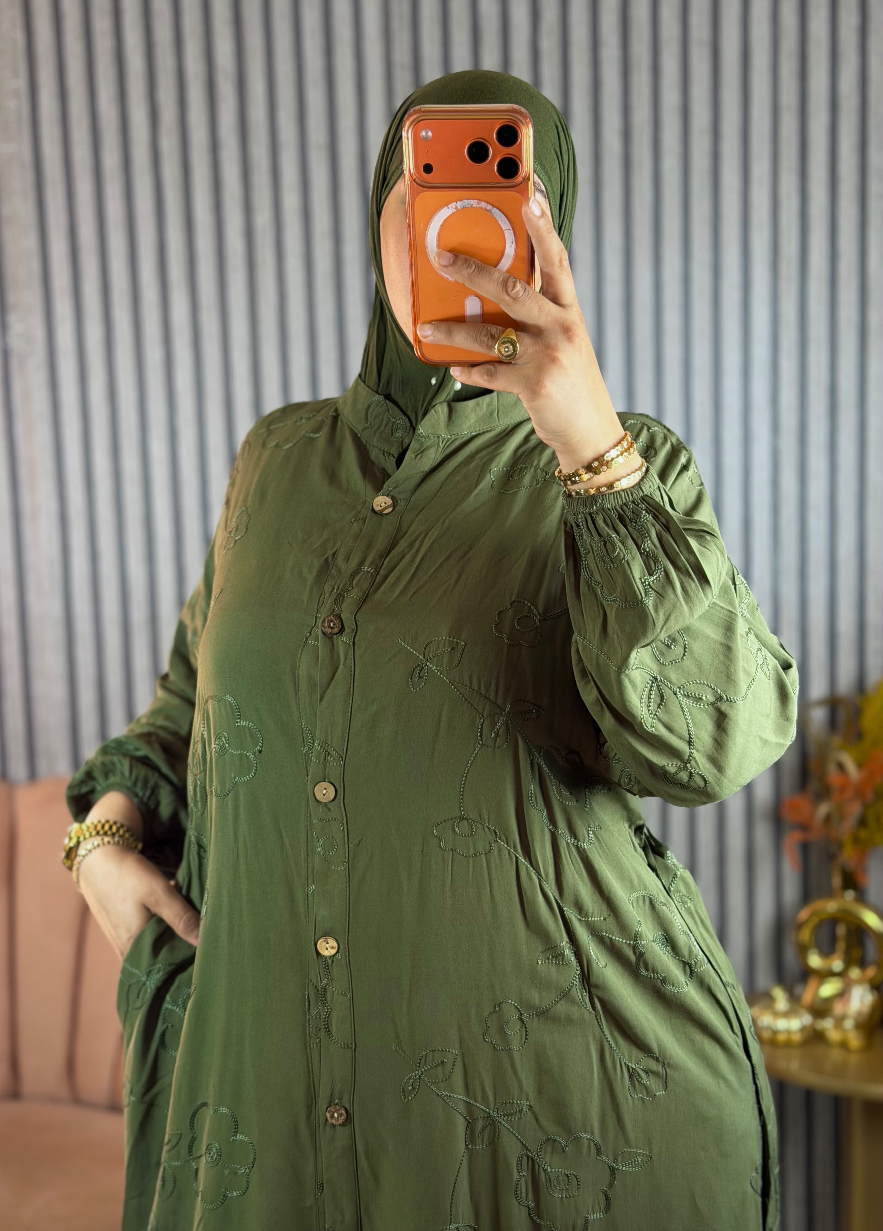 Robe Brodée avec Ceinture H1 ll