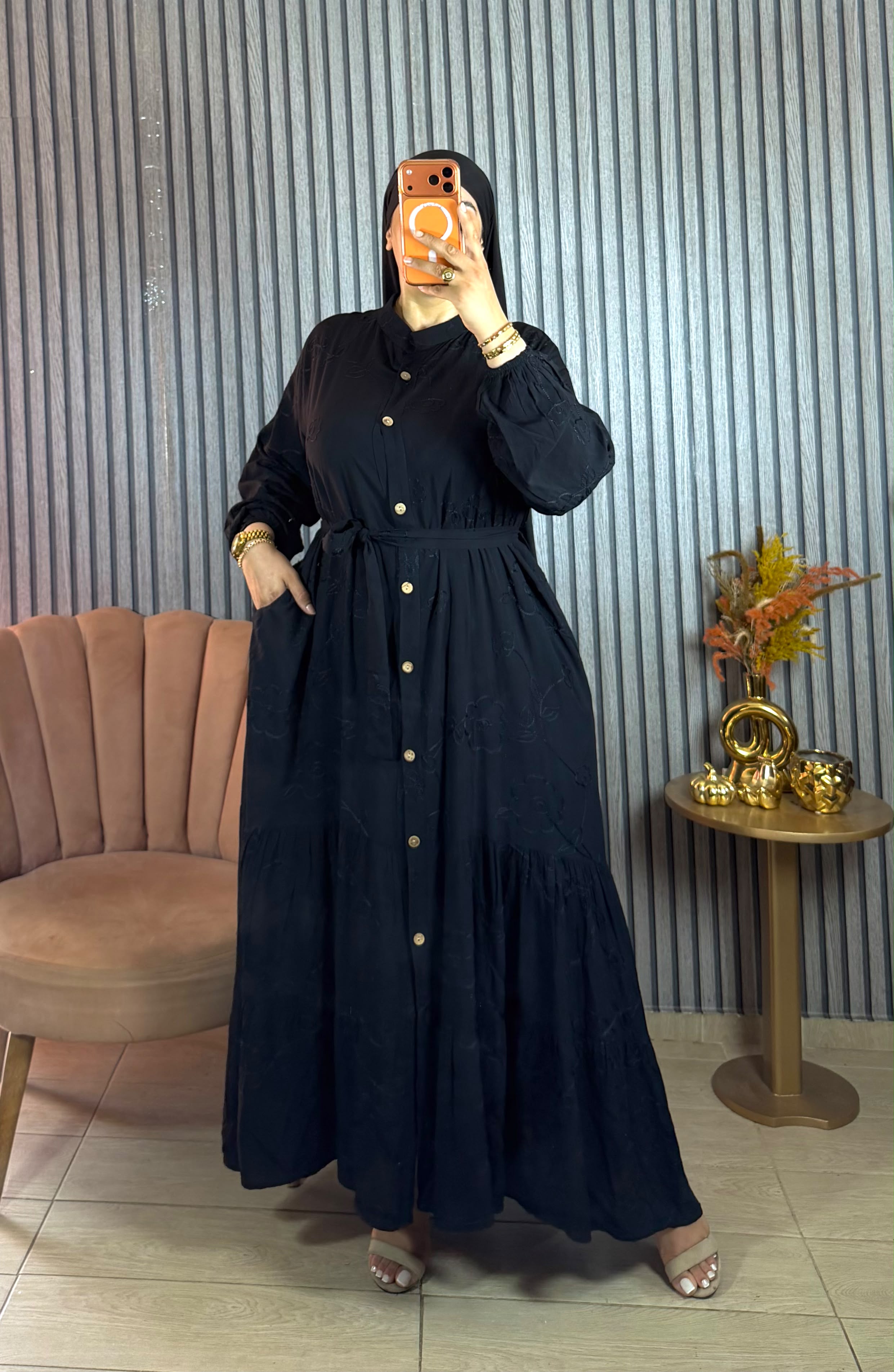 Robe Brodée avec Ceinture H1 ll