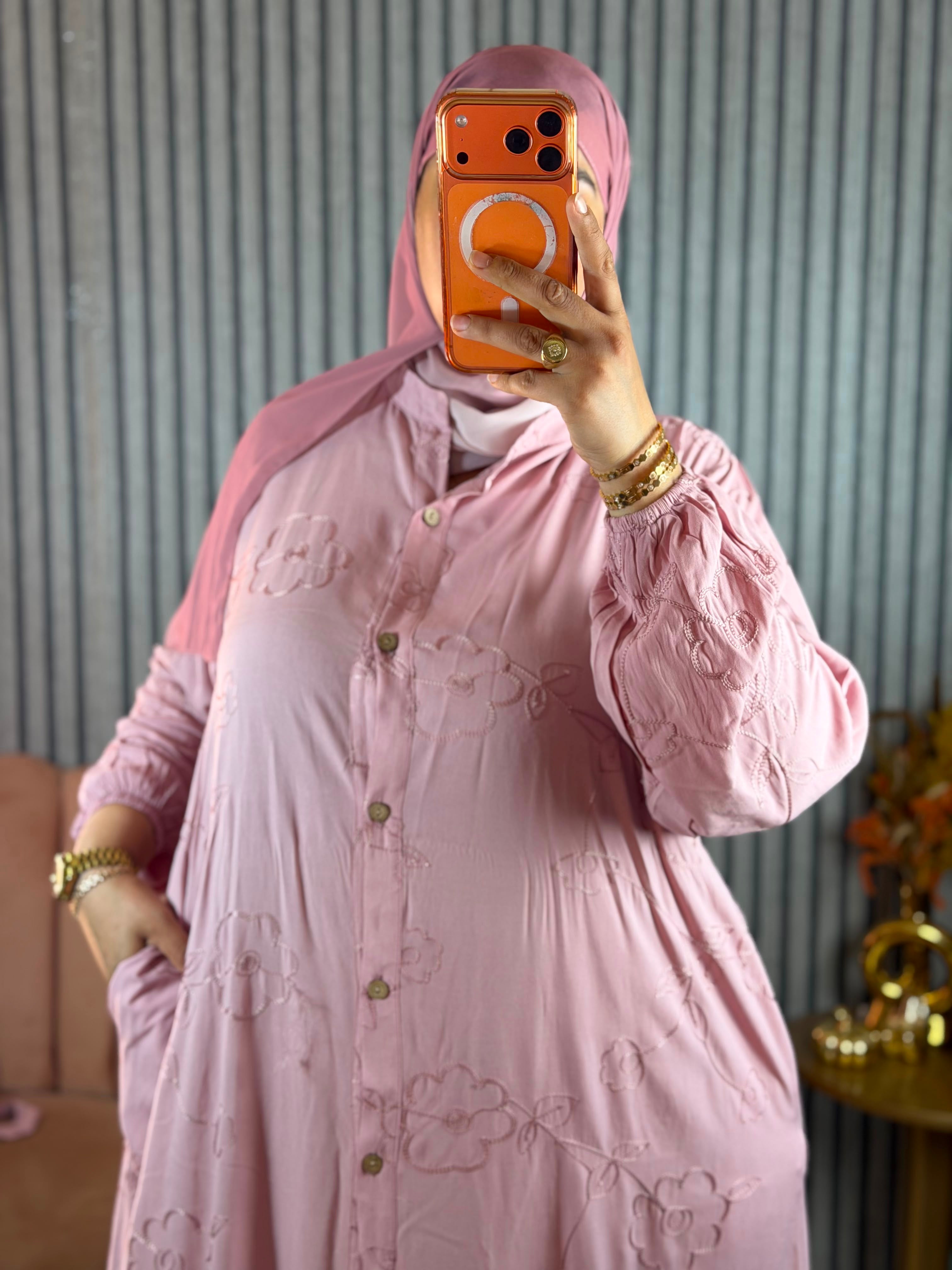 Robe Brodée avec Ceinture H1 ll