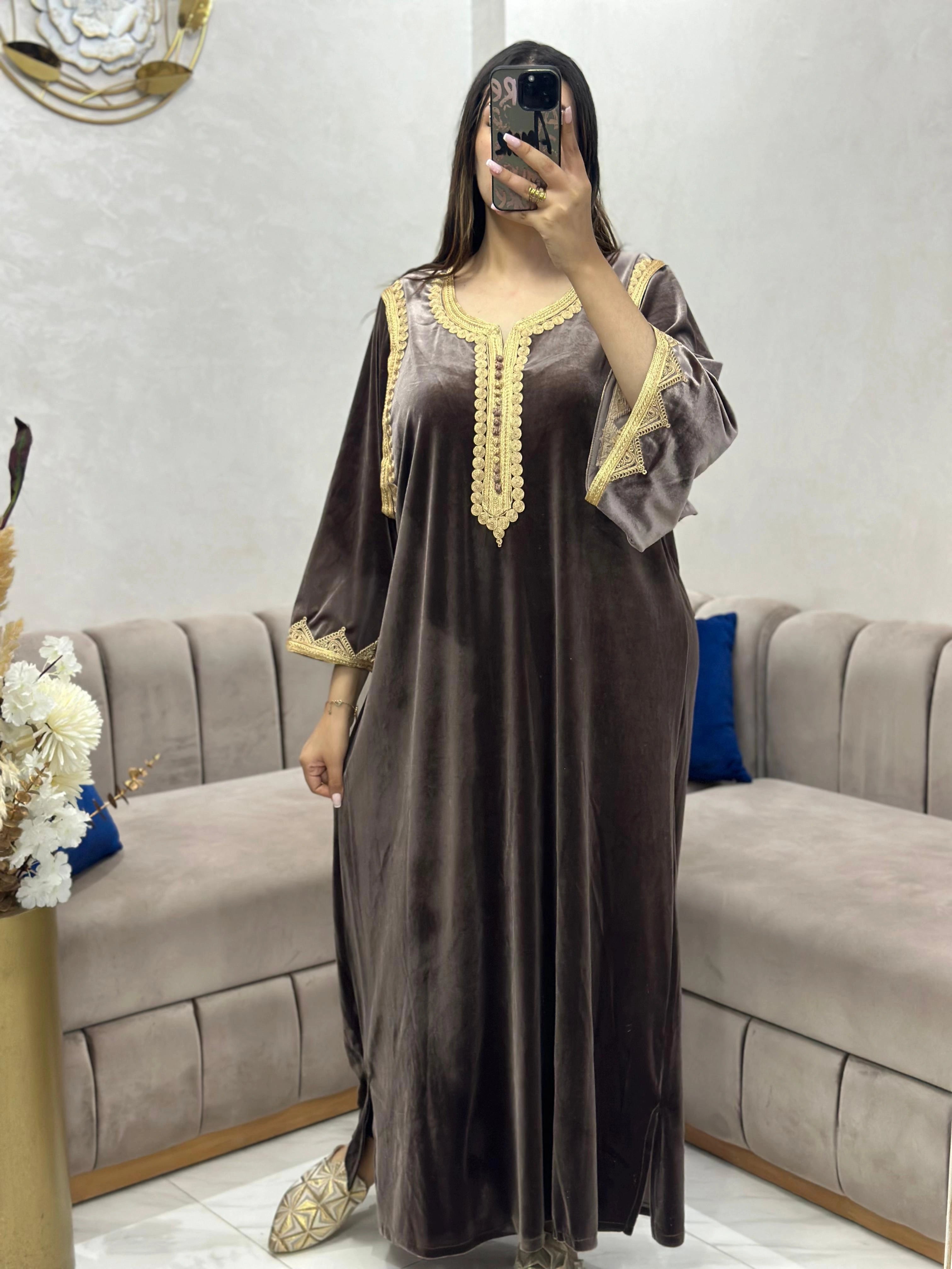 (CF2) قفطان موبرة  أناقة ملكية