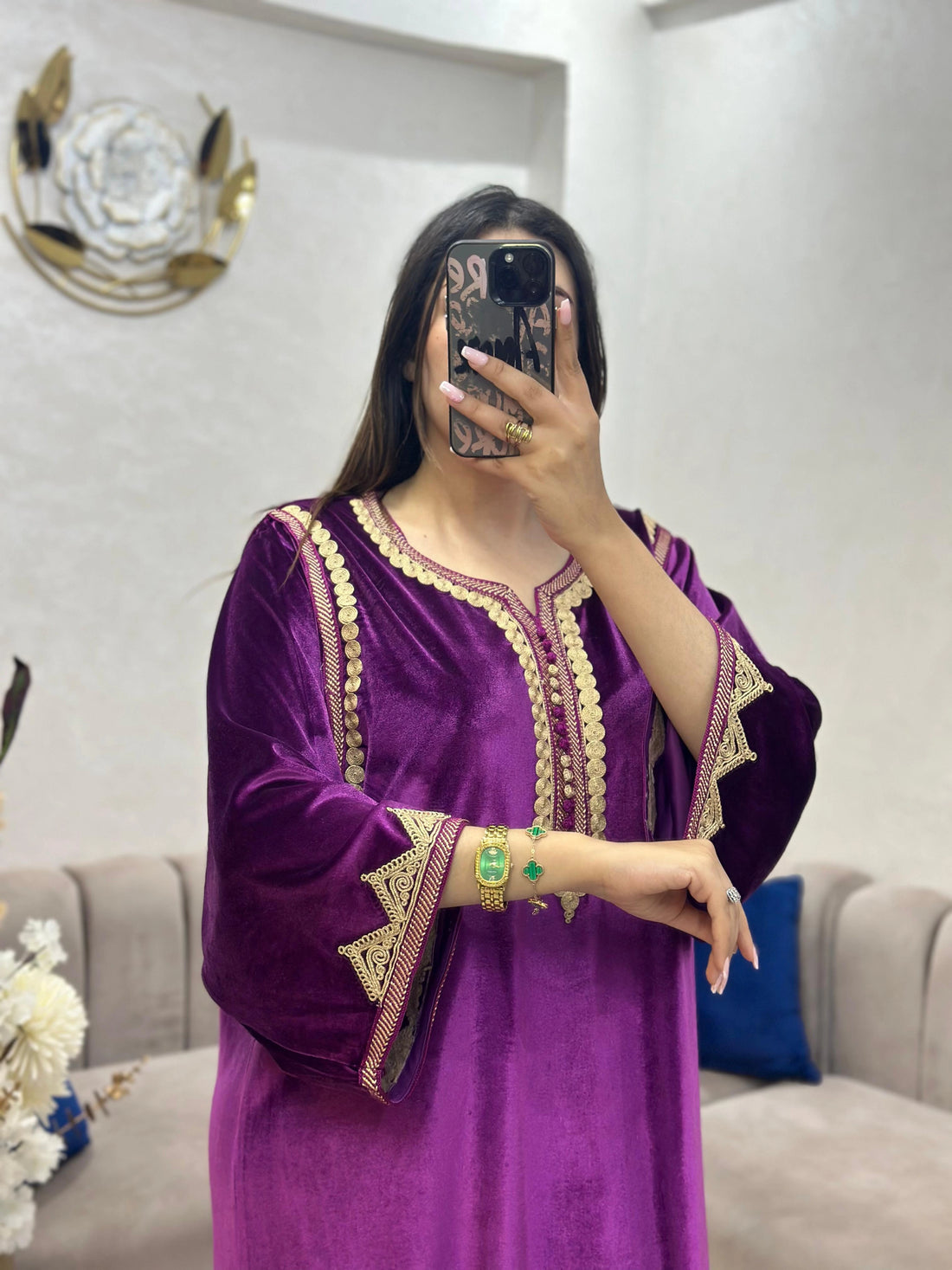 (CF2) قفطان موبرة  أناقة ملكية