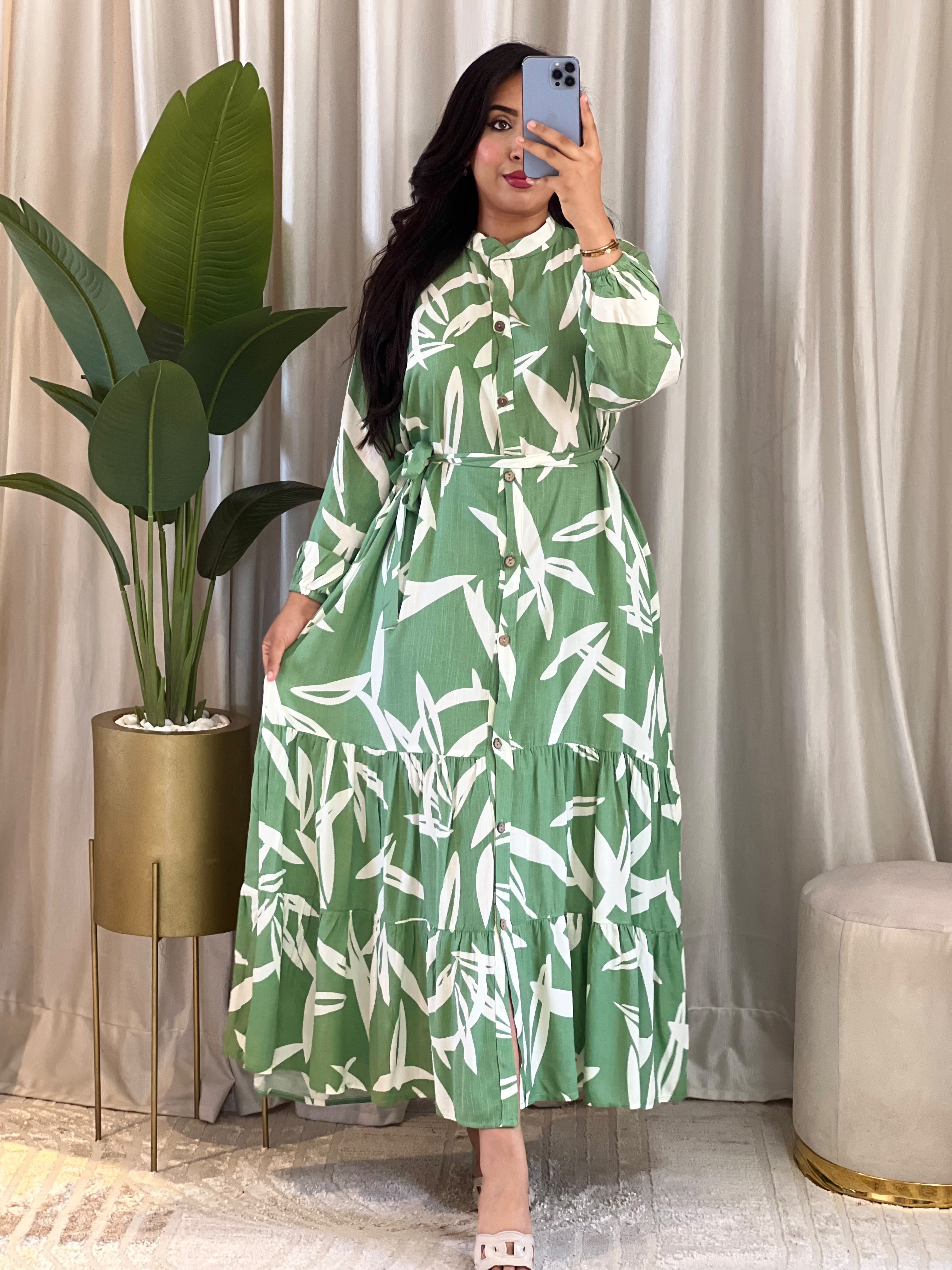 Robe en lin avec Ceinture H2