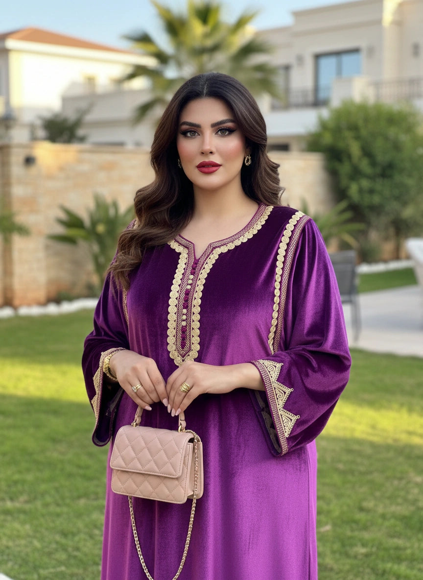 (CF2) قفطان موبرة  أناقة ملكية