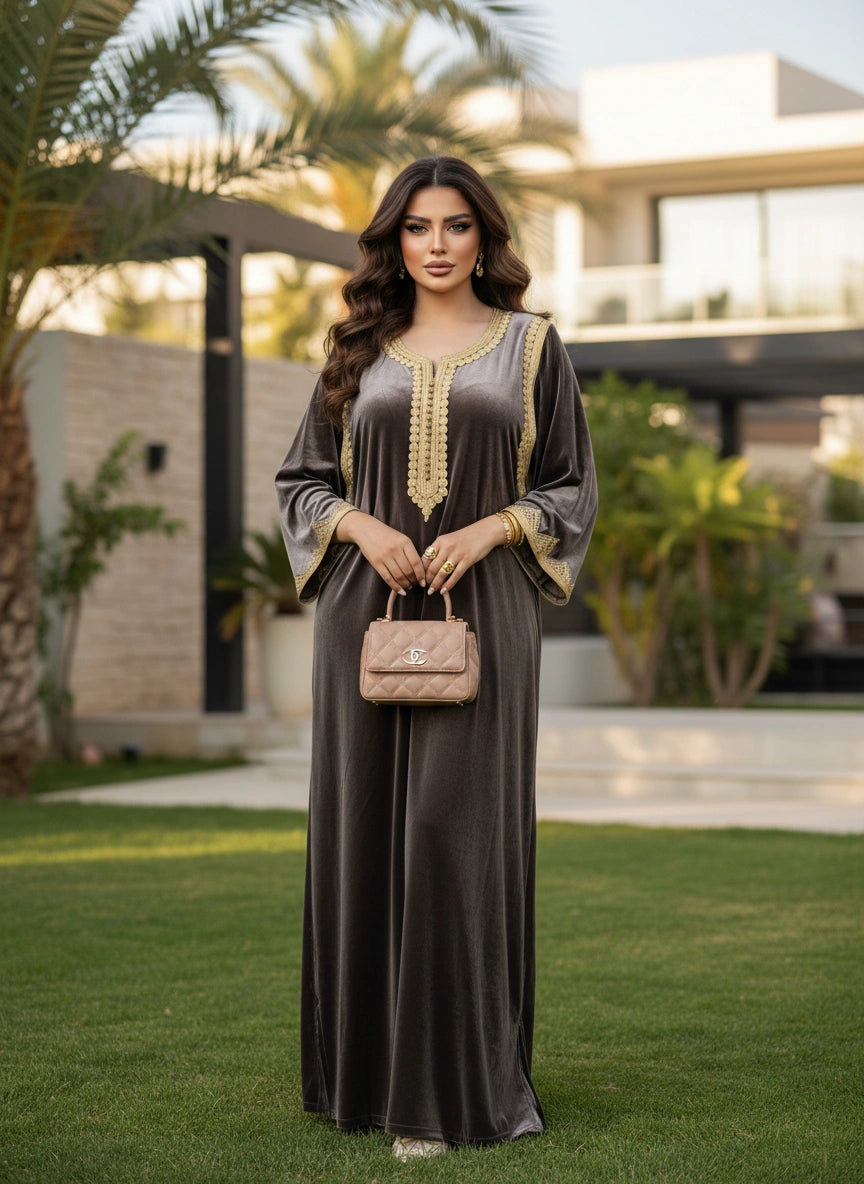 (CF2) قفطان موبرة  أناقة ملكية